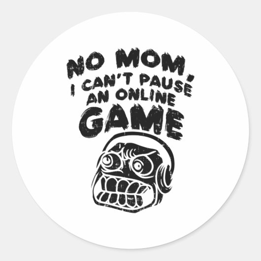 Gaming Gambling Gift Ronde Sticker (Voorkant)