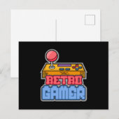 Gaming Game Retro Gamer Console Videospel Gift Briefkaart (Voorkant / Achterkant)