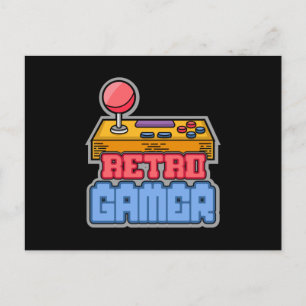 Gaming Game Retro Gamer Console Videospel Gift Briefkaart