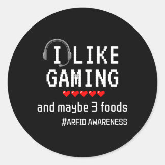 Gaming gamer met enthousiasme ronde sticker