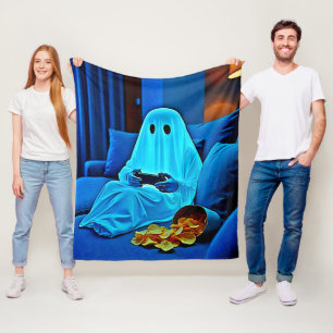 Gaming Ghost Cosy Night in Design Fleece Deken