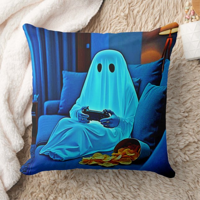 Gaming Ghost Cosy Night in Design Kussen (Deken)