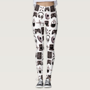 Gaming Graphics   Gamer Zwart, Wit en Roze Leggings