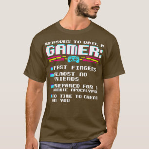 gaming grappige redenen om met een gamer cadeauvid t-shirt