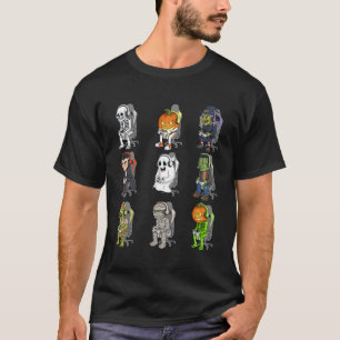 Gaming Halloween Skeleton Vampire Gamer Zombie T-shirt