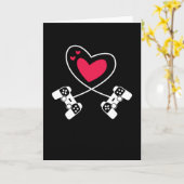 Gaming Hart Valentijnsdag Liefde Gamer Kaart (Gele Bloem)