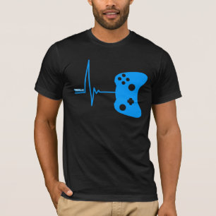 Gaming Heart Beat - gamer videospellen geek pad T-shirt