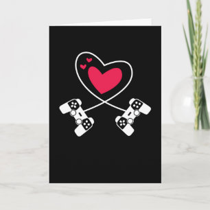Gaming Heart Valentijnsdag Liefde Gamer Kaart