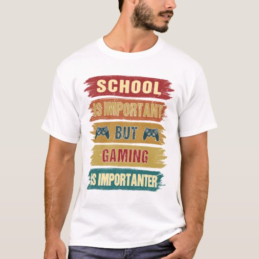 Gaming is belangrijk Funny Humor Gamer Nerd Geek T-shirt (Voorkant)