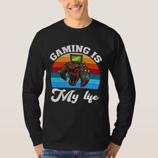 Gaming Is My Life  Video Gaming   2 T-shirt (Voorkant)