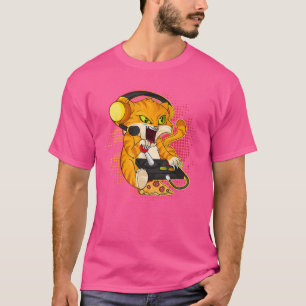 Gaming Kat Gamer Gamer Kat Liefhebber Computer Cad T-shirt