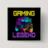 Gaming Legend Vierkante Button 5,1 Cm (Voorkant)