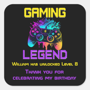 Gaming Legend Vierkante Sticker