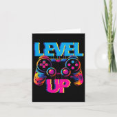 Gaming Level Up Game Controller Video Game Pop Kun Kaart (Voorkant)