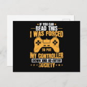 Gaming macht auch mal Pause Controller Briefkaart (Voorkant / Achterkant)