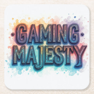 Gaming Majesteit Vierkante Kartonnen Onderzetter