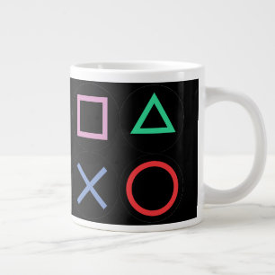 Gaming-mok – Pixels Power Play Neon-koffiekop Extra Grote Beker
