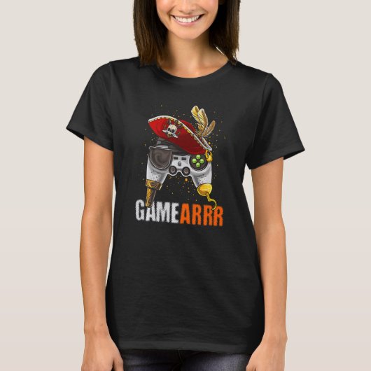 Gaming Pirate Hat controller Video Game Controller T-shirt (Voorkant)