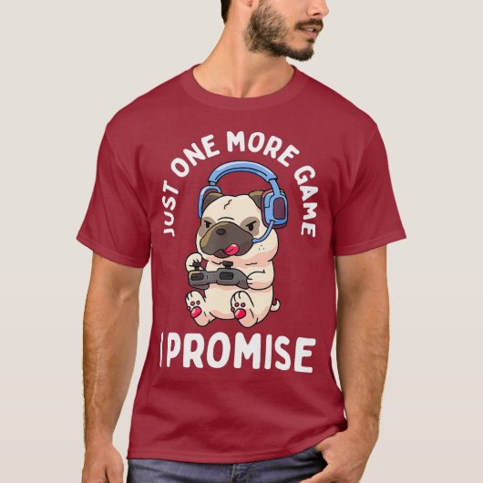 Gaming Pug Gamer Hondenliefhebber Video Game Boys T-shirt (Voorkant)