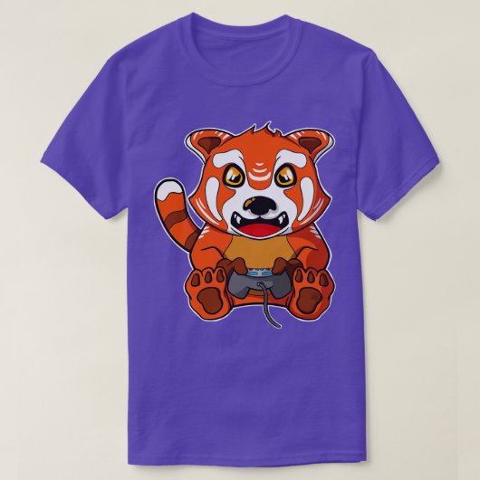 Gaming Red Panda Cute Gamer T-shirt (Design voorkant)