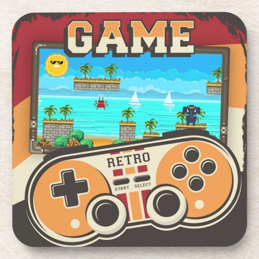 Gaming Remote Controller Retro Bier Onderzetter (Voorkant)