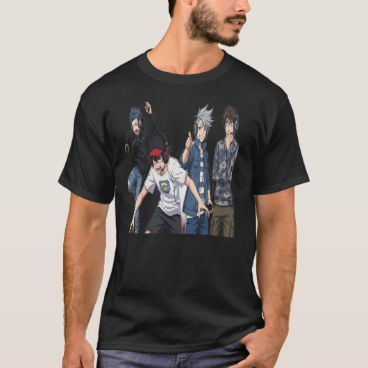 Gaming Squad Anime T-Shirt - Gamer Boys With   (Devant)