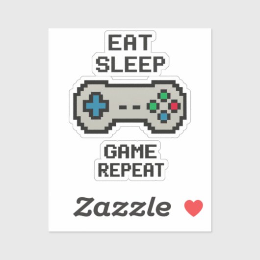 Gaming Stickers Pack – Pixel Art Video Game (Feuille)