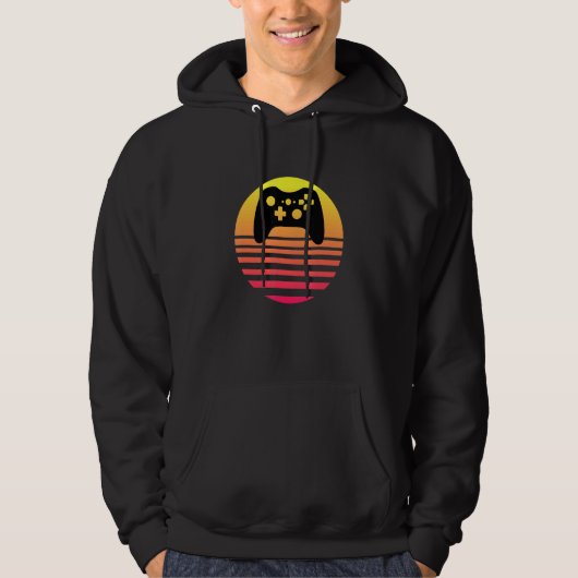 Gaming Sunset Joystick Novelty  Retro Class Hoodie (Voorkant)
