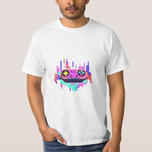 Gaming T-shirt pixel controller  (Devant)