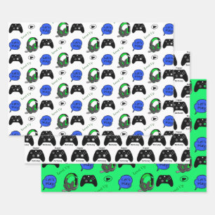 Gaming Thema Birthday Inpakpapier Vel