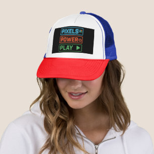 Gaming Truckerhoed – Pixels Power Play Gamer Pet