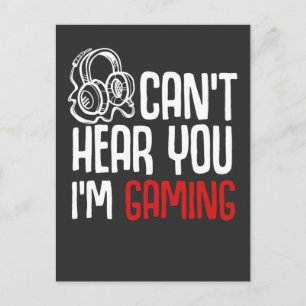 Gaming verslavende gamers Kind headset Funny Gamin Briefkaart