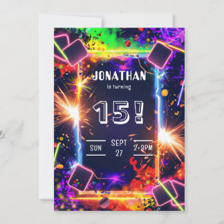 Gaming Video Custom Age Birthday Invitation