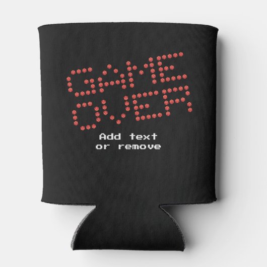 Gaming videogame over belettering Gamer D20 Dice Blikjeskoeler (Achterkant)