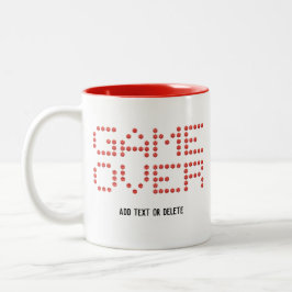 Gaming videogame over belettering Gamer D20 Dice Tweekleurige Koffiemok