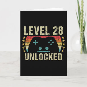 Gaming Vintage 28e Verjaardagscadeau 28 Jaar Oude  Kaart
