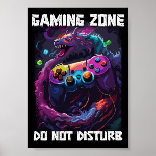 Gaming zone niet storen Cool Gamer Dragon Art Poster