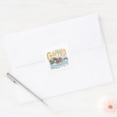 Gamingavontuur Vierkante Sticker (Envelop)