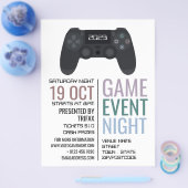 Gamingcontroller, Video Gamer Event Adverteren Flyer (Enkel)