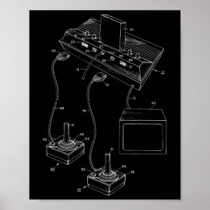 gamingdiagram - Joystick Contr voor videogames Poster