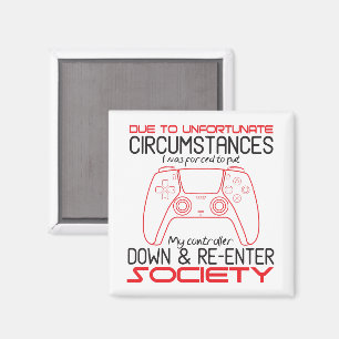 Gamingliefhebbers zetten mijn controller neer grap magneet