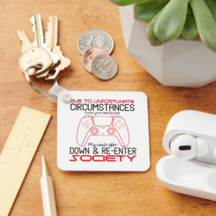 Gamingliefhebbers zetten mijn controller neer grap sleutelhanger