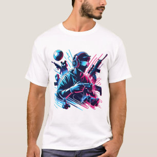 Gamingmodus geactiveerd - Neon Gamer Art T-shirt