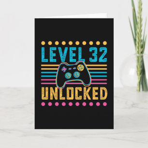 Gamingniveau 33 Onvergrendelde 33e Birthday Gamer- Kaart