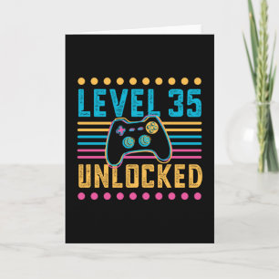 Gamingniveau 35 ontgrendeld 35e Birthday-gamercade Kaart