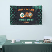 Gamingniveau ontgrendelde balken op zaterdag spandoek (Beurs)