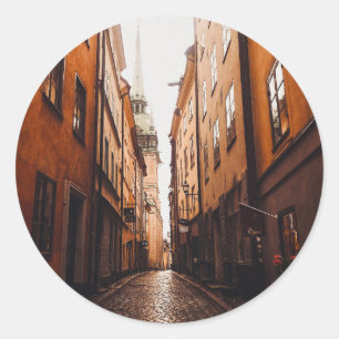 Gamla Stan, Stockholm, Zweden Ronde Sticker