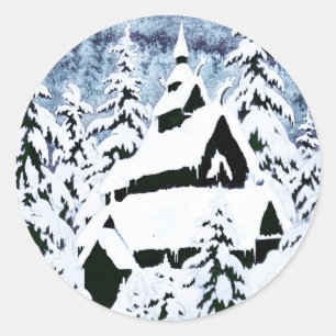 Gamle-Kirke-den (1) Ronde Sticker