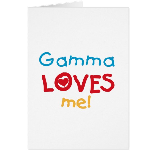 Gamma aime mes t-shirts et cadeaux (Devant)