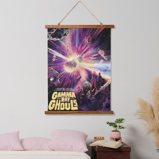 Gamma Ray Burst Pulsars Kilonova kosmische botsing Hangend Wandkleed (Slaapkamer)